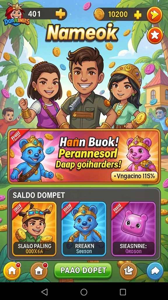 Karakter-karakter unik yang menambah keseruan permainan.
