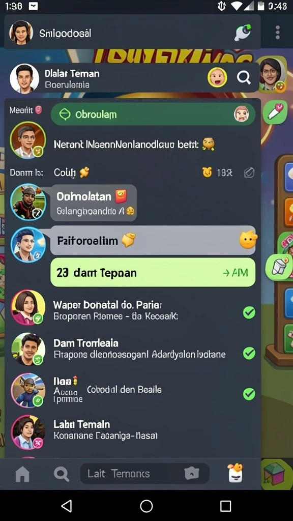 Leaderboard yang menunjukkan peringkat pemain.