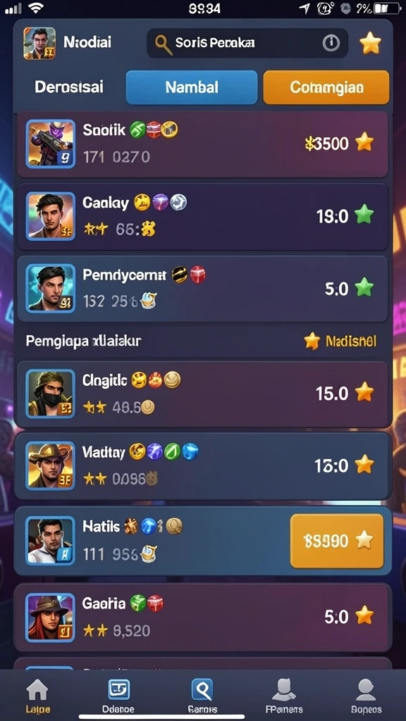 Berbagai pilihan permainan slot yang menarik.