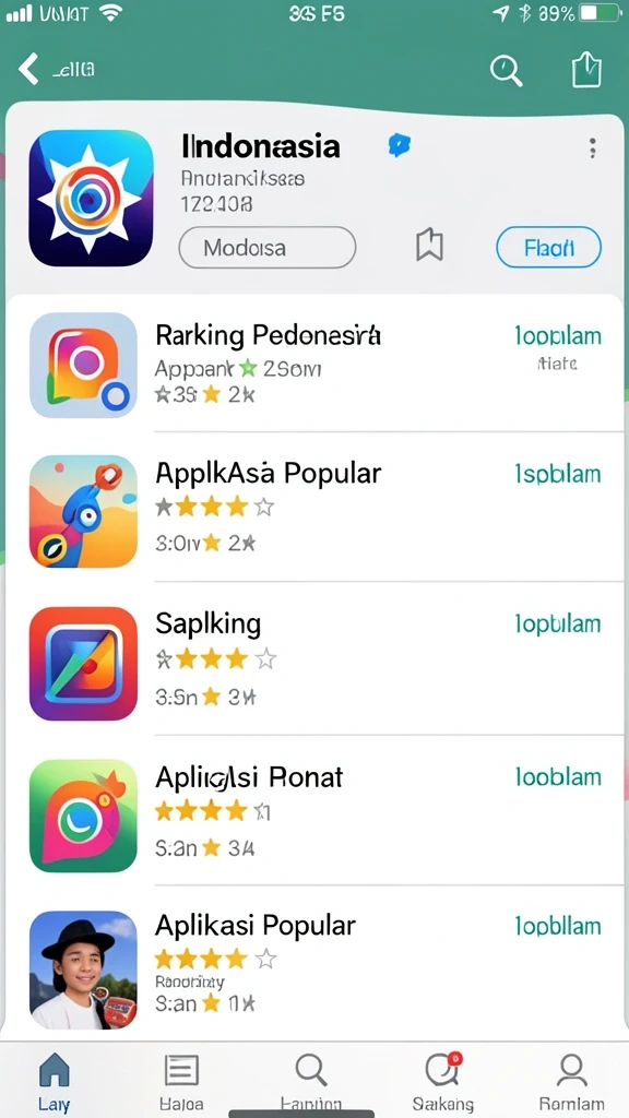 Halaman leaderboard untuk melihat peringkat pemain.