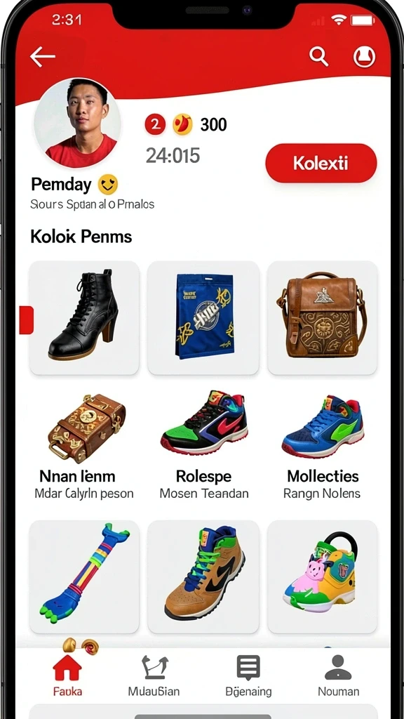 Tampilan berbagai level yang penuh warna dan menarik.