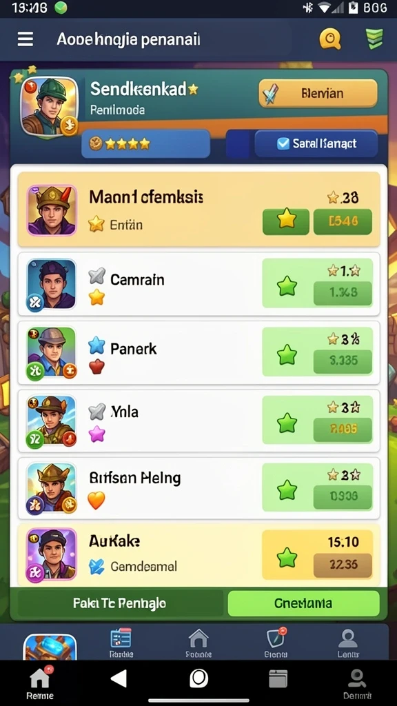 Karakter-karakter unik dengan kemampuan berbeda.