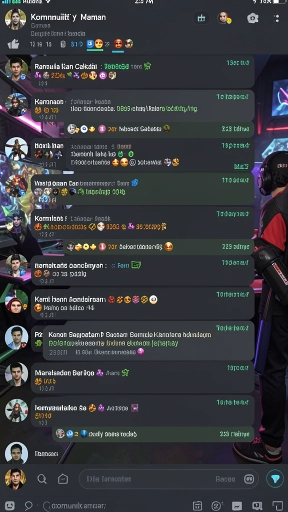 Pemandangan level yang menantang dan penuh warna.