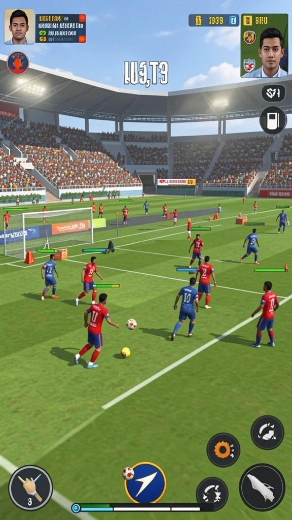 Screenshot menampilkan level pertama dengan grafik yang memukau.