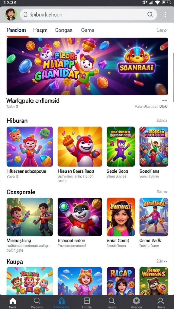 Tampilan grafis yang mengesankan dan berwarna-warni.