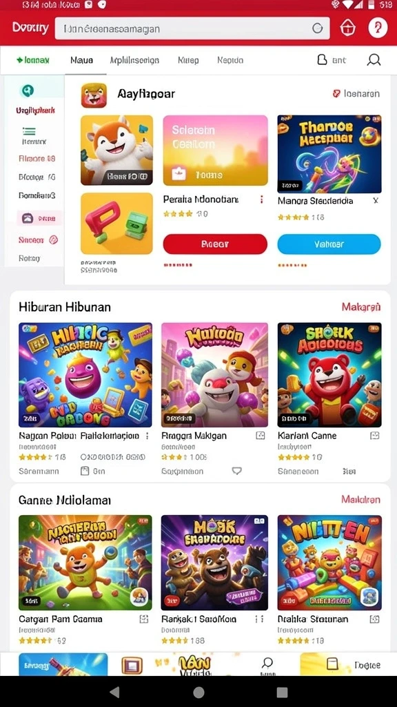 Screenshot memperlihatkan fitur komunitas untuk berinteraksi dengan pemain lain.