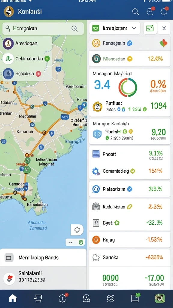 Screenshot menampilkan fitur statistik yang lengkap dan informatif.